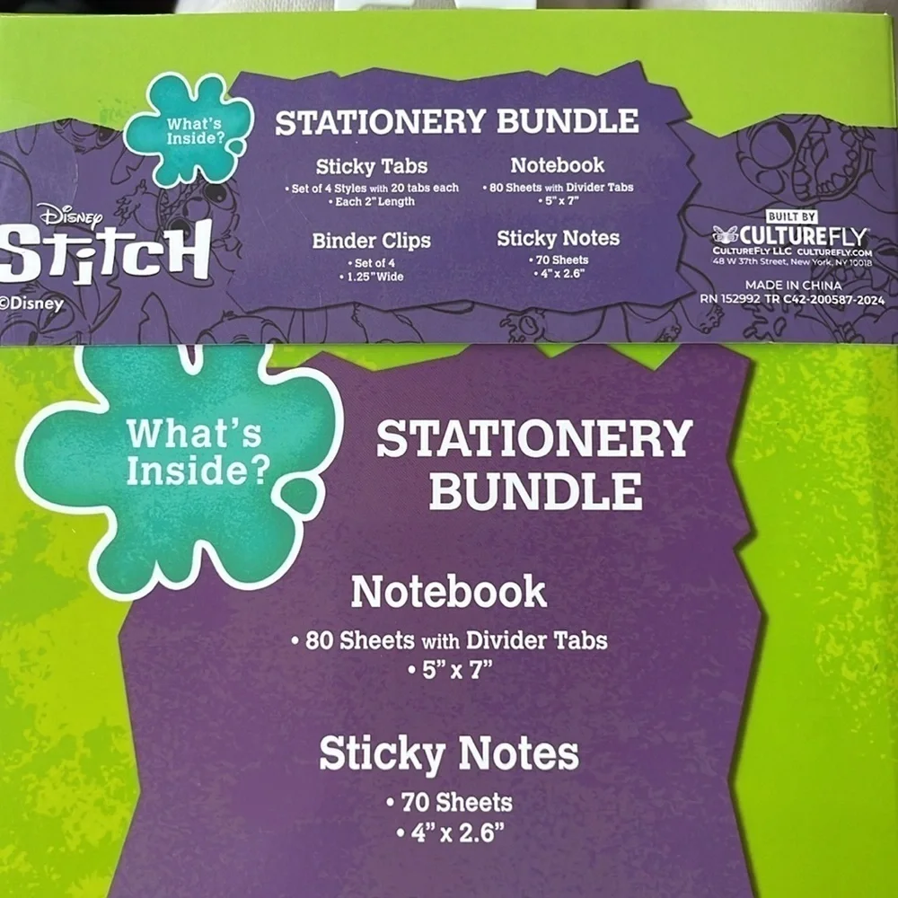 🆕 Disney Lilo and Stitch Stationary Bundle Stitch Notebook Sticky Notes Clips